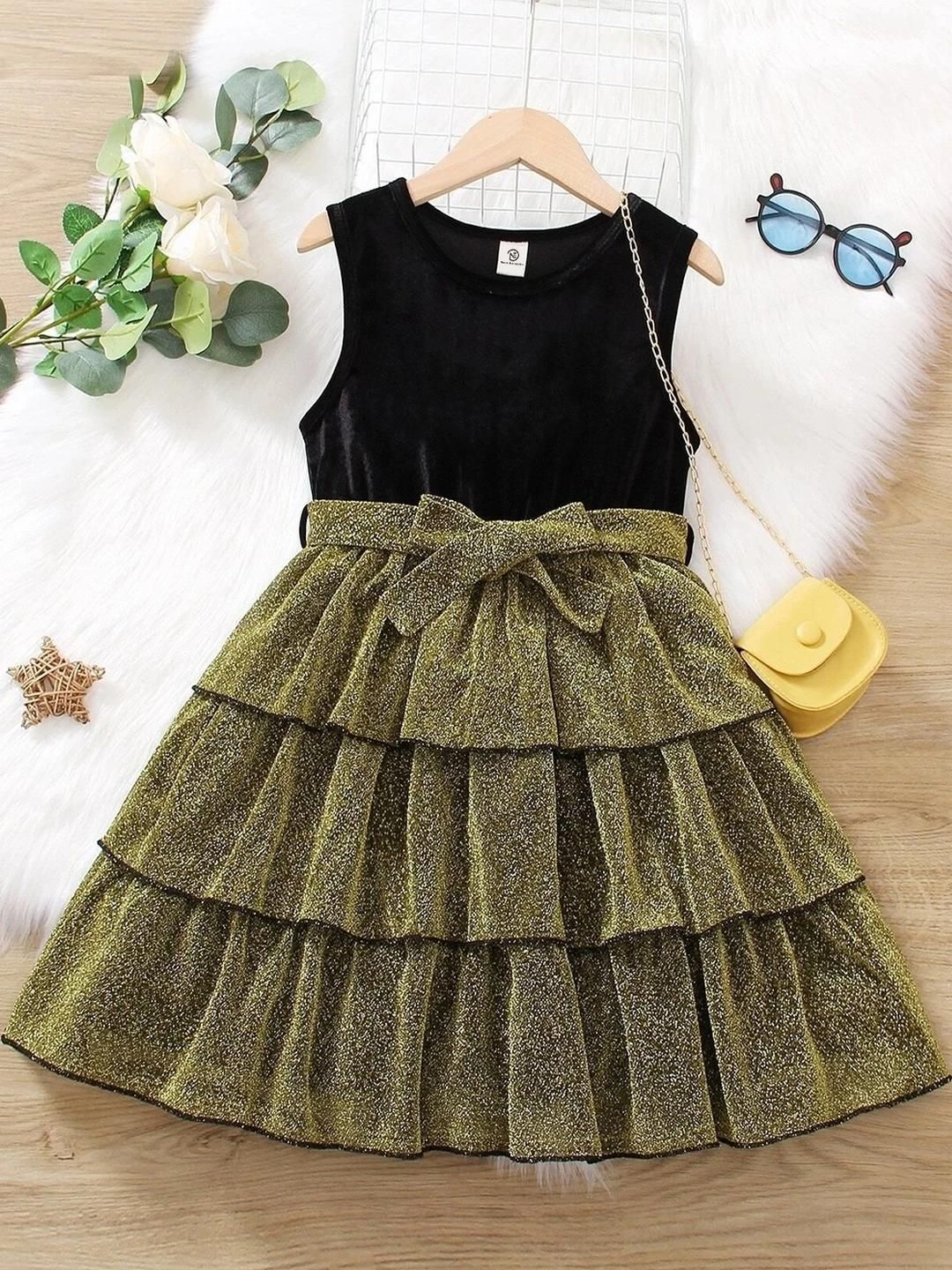 HOPZONIC Girls Black Dresses-picture-45