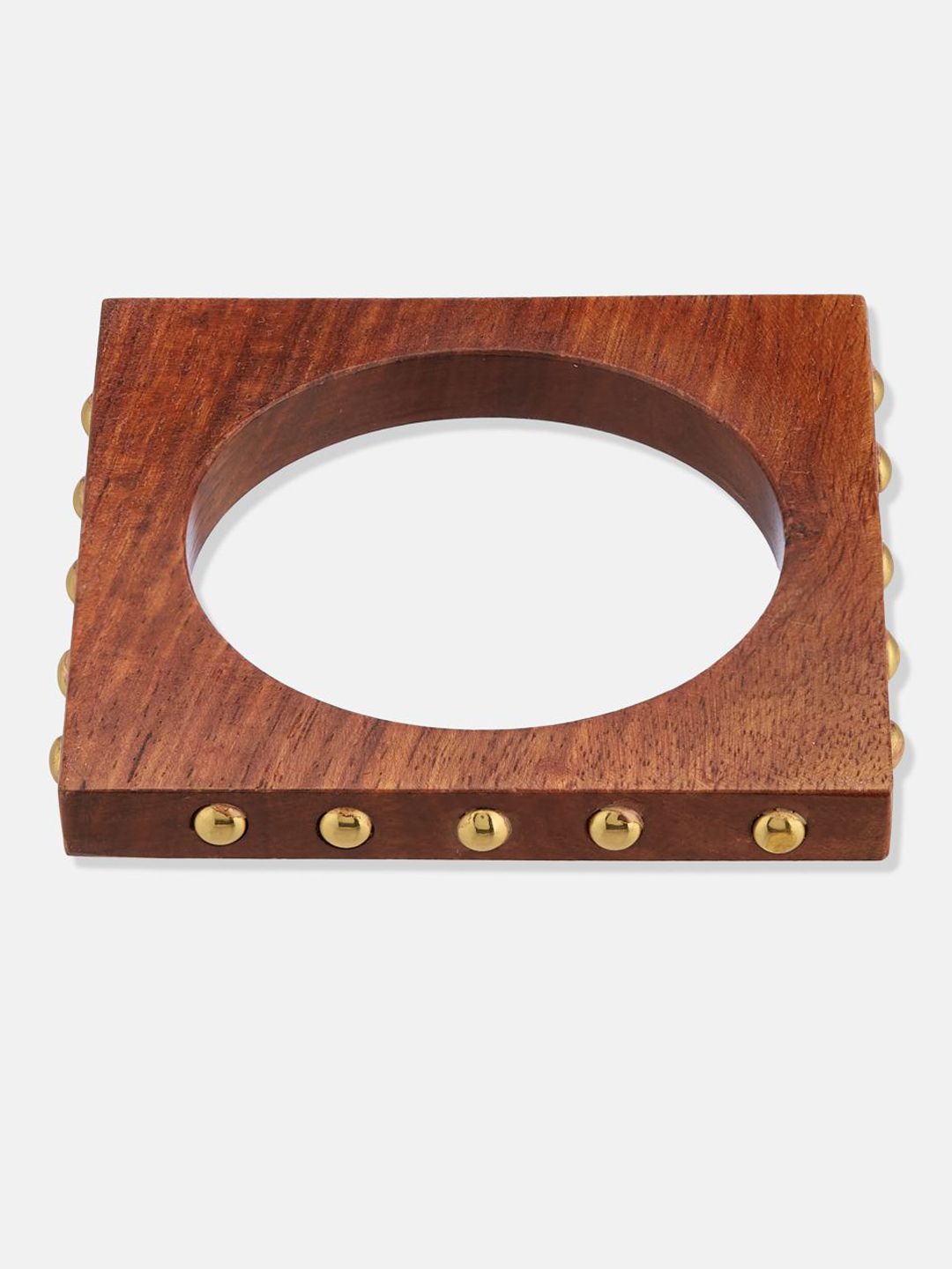 ATIBELLE Set of 2 Gold-Plated Wooden Bangles