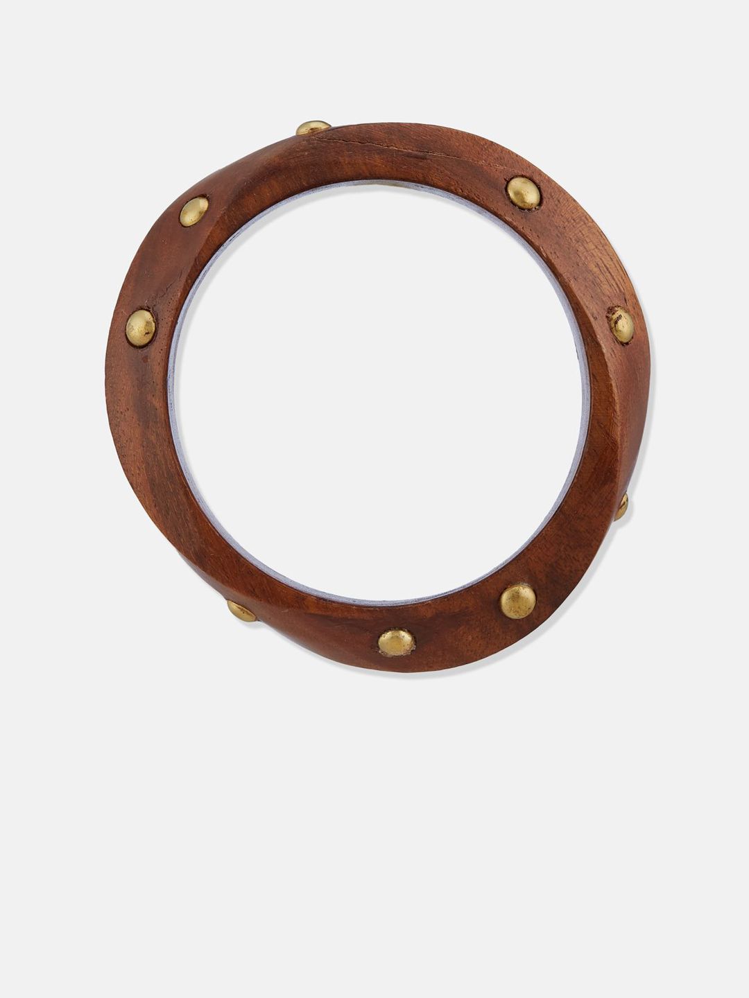 ATIBELLE Set Of 4 Gold-Plated Wooden Bangles