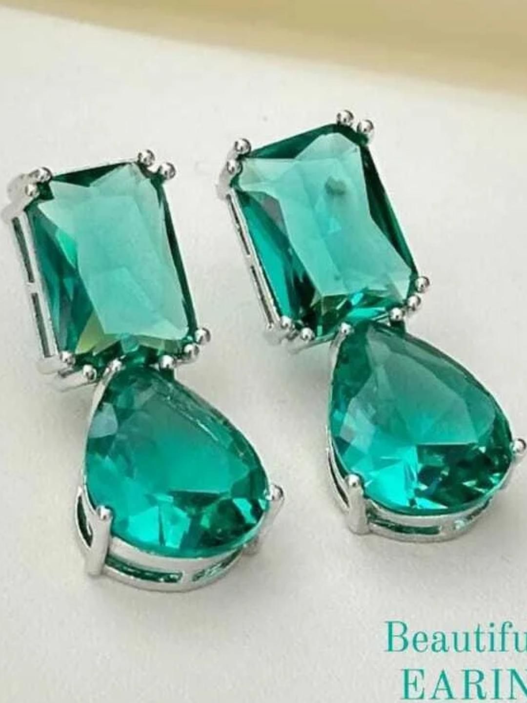 DENICRAAS Women Green Earrings-picture-27