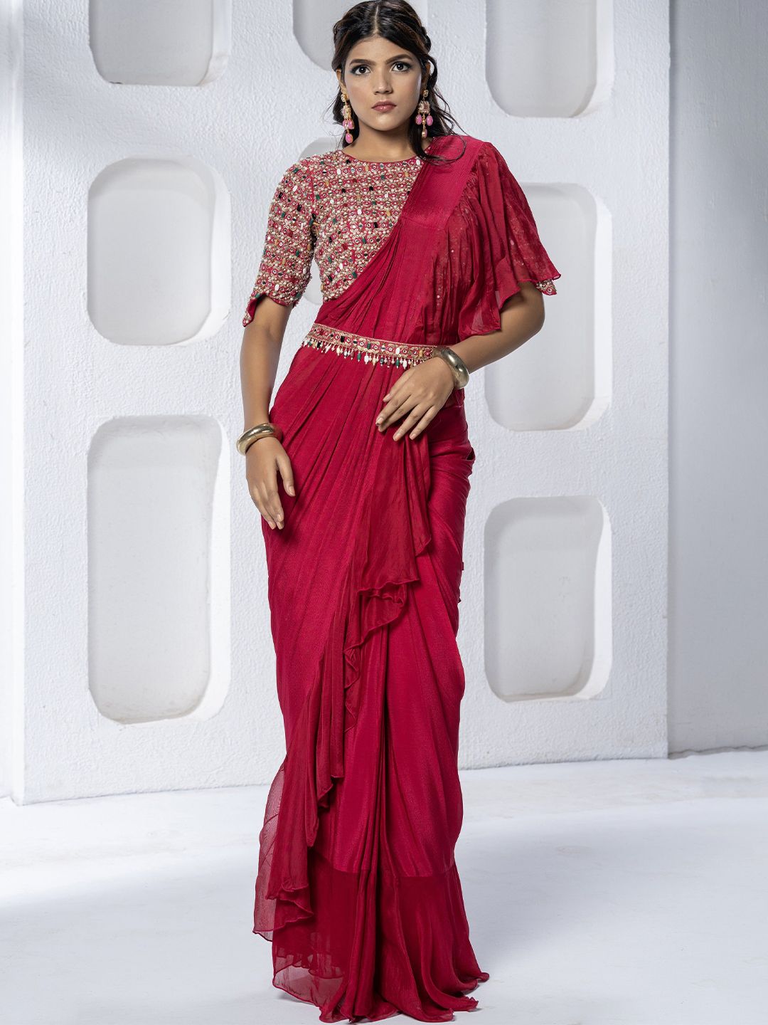 GloballyRonakRBafna Pure Chiffon Ready to Wear Saree-picture-37