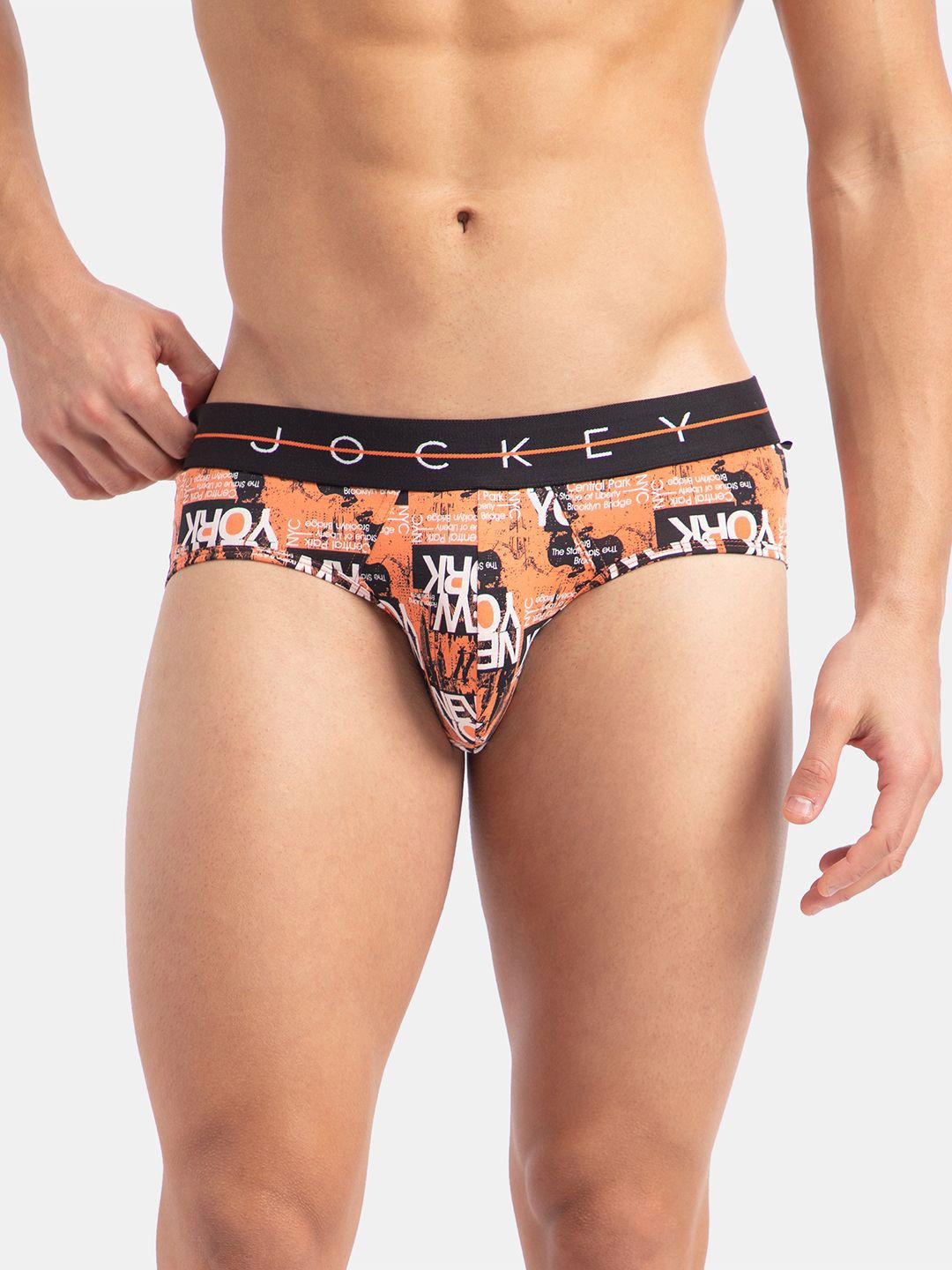 Jockey Super Combed Cotton Elastane Stretch Printed Brief with Ultrasoft Waistband - NY01-picture-56