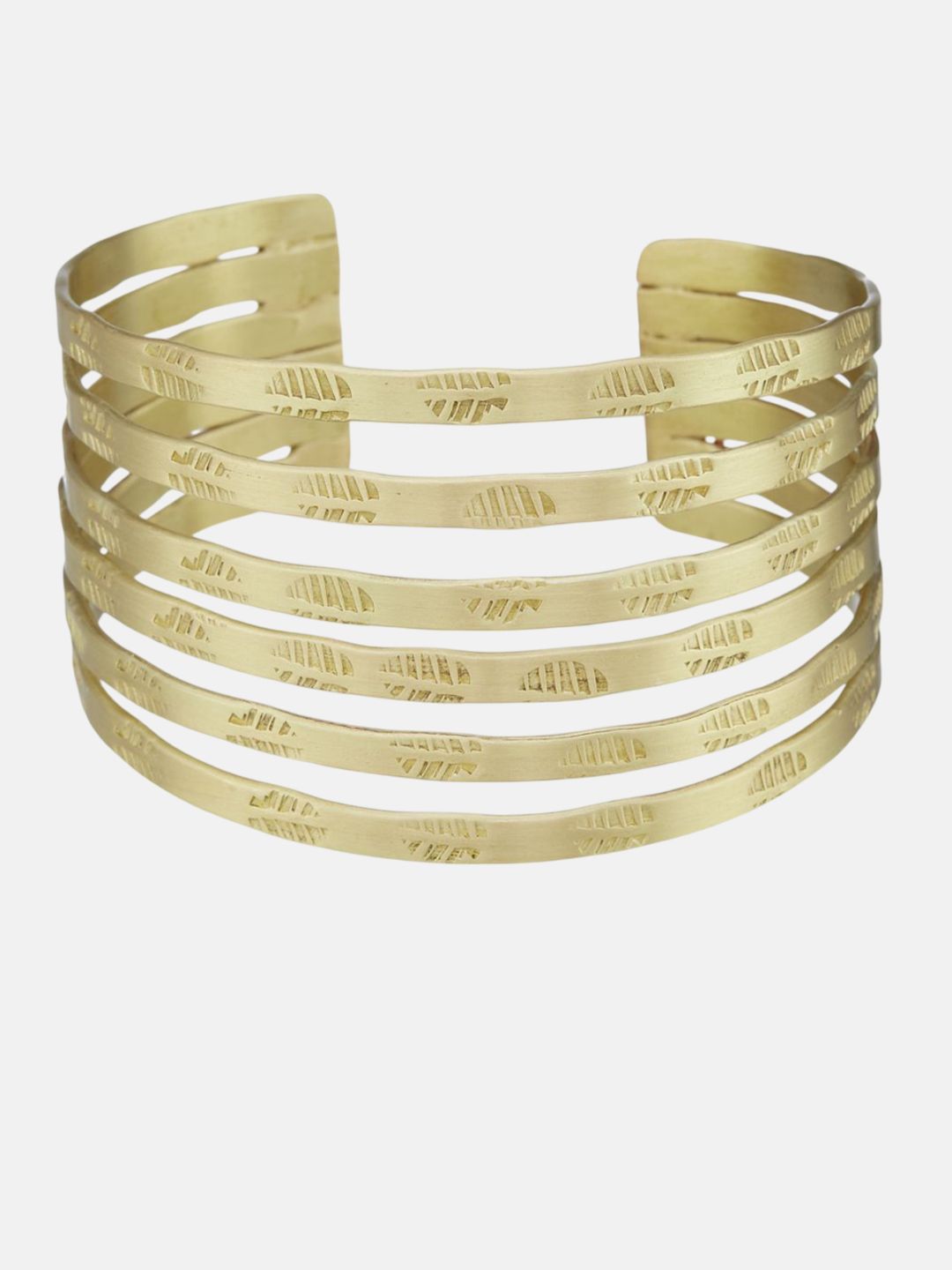 ATIBELLE Set Of 3 Gold-Plated Twisted Shaped Wooden Bangles