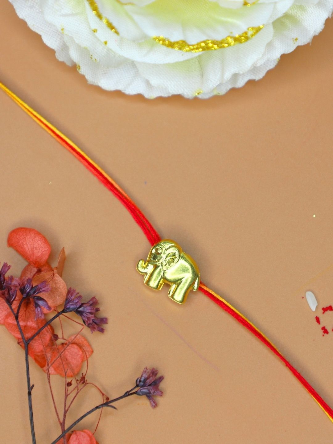 Anouk Elephant Rakhi With Greeting Card Gift Set-image-32