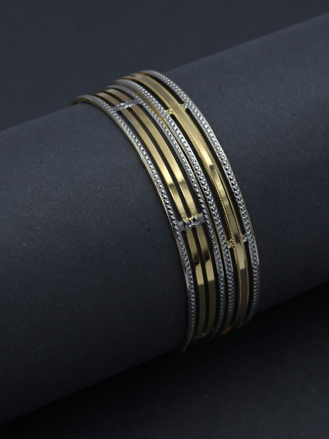 Opal Touch Set Of 2 Gold-Plated Bangles-picture-12
