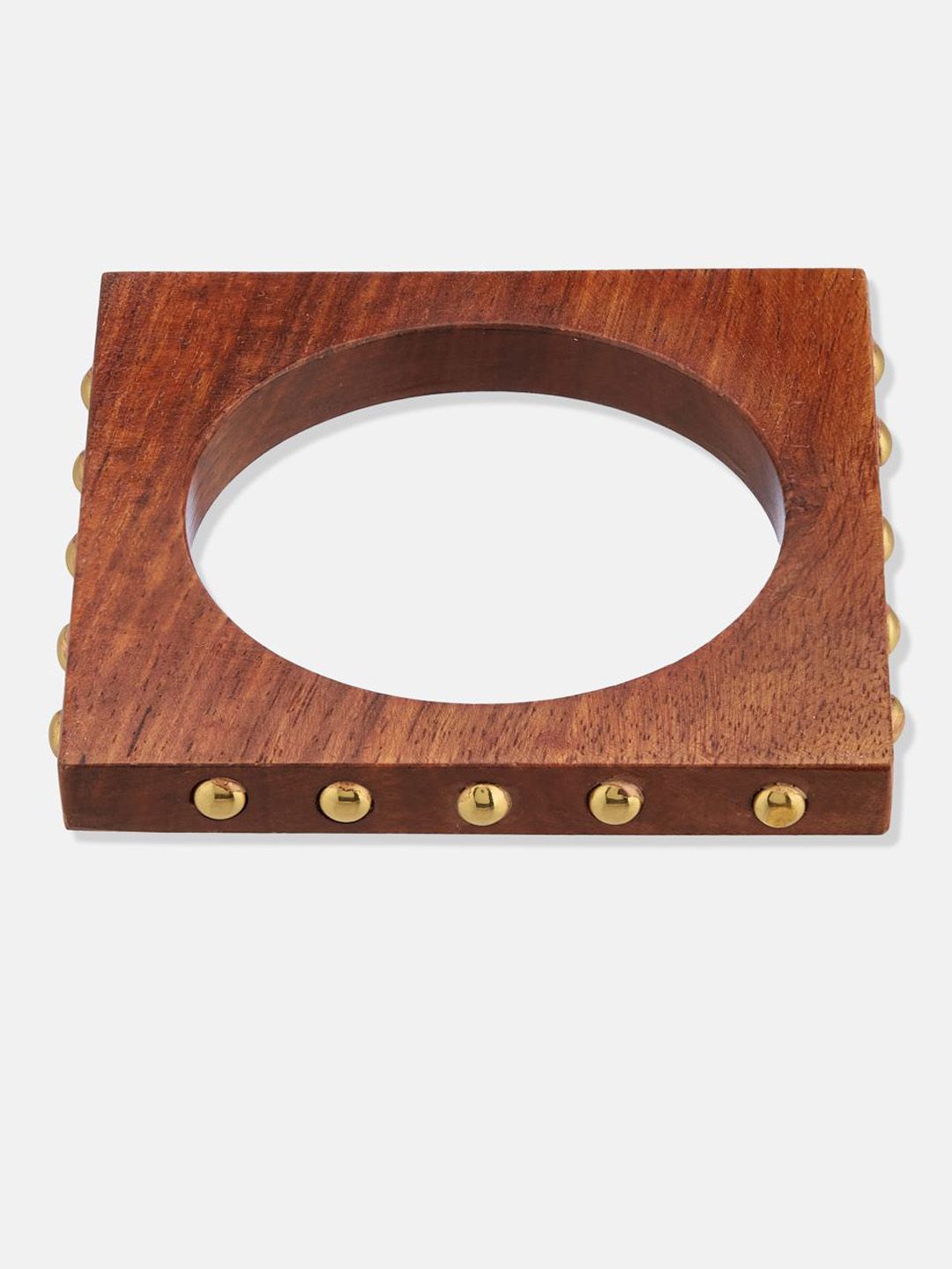 ATIBELLE Set of 3 Gold-Plated Wooden Bangles
