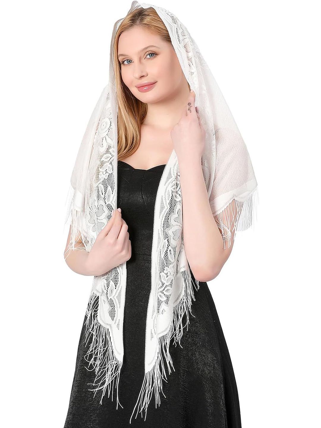 Alexvyan Women Floral Woven Design Stole-picture-27