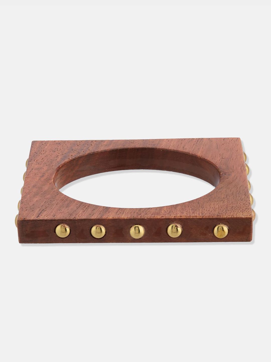 ATIBELLE Set of 3 Gold-Plated Wooden Bangles