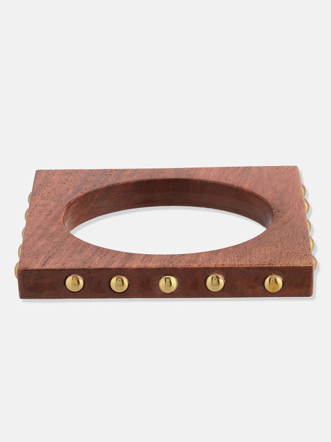 ATIBELLE Set of 2 Gold-Plated Wooden Bangles