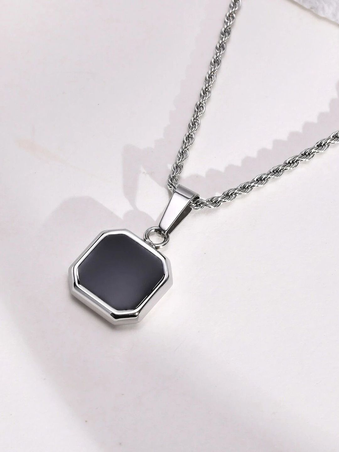 The Roadster Lifestyle Co. Men Rhodium-Plated Contemporary Pendant-picture-35
