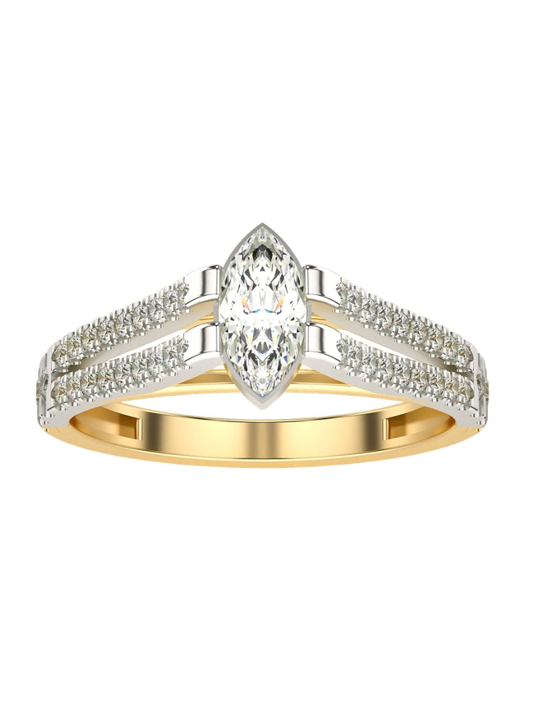 VALANOVA Women 18 Kt Yellow Gold & Certified Lab Grown Diamond Ring 2.83gm 0.7 carats-picture-48