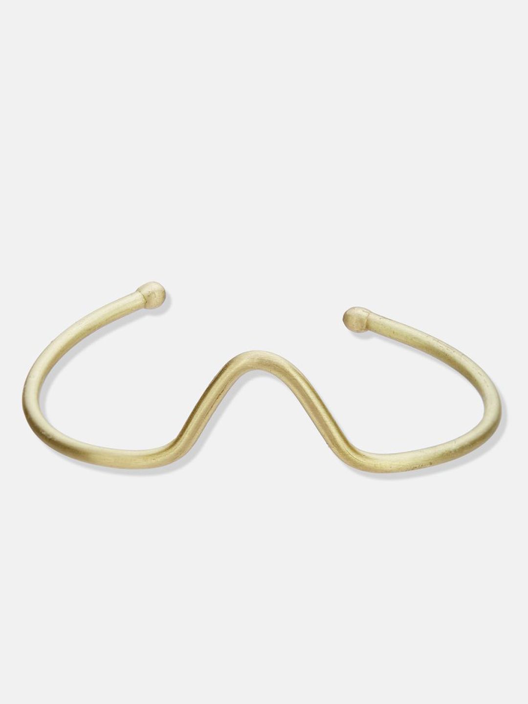 ATIBELLE Set Of 3 Gold-Plated Beaded & Twisted Shaped Wooden Bangles
