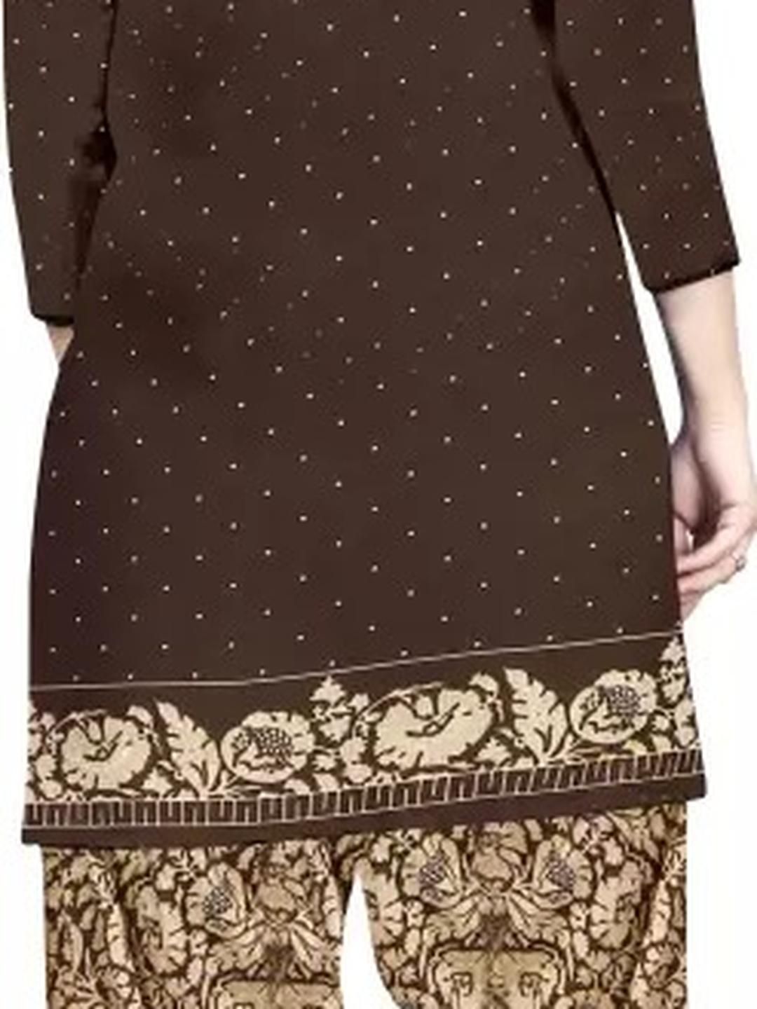 Unstitched Printed Cotton Blend Kurta & Patiyala Dress Material with Dupatta-image-25
