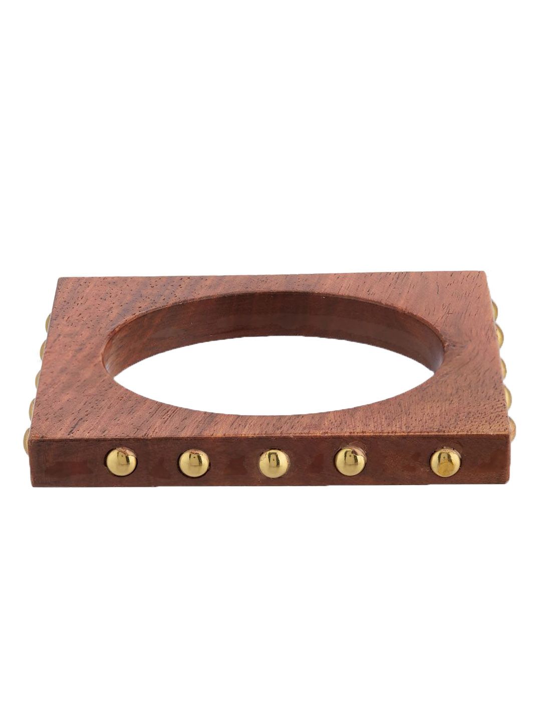 ATIBELLE Set of 2 Gold-Plated Wooden Bangles