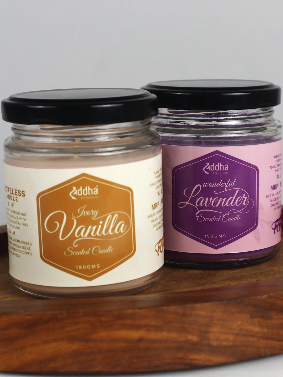 Shraddha Creation Multicoloured Scented Jar Candles - Set Of 2-image-21