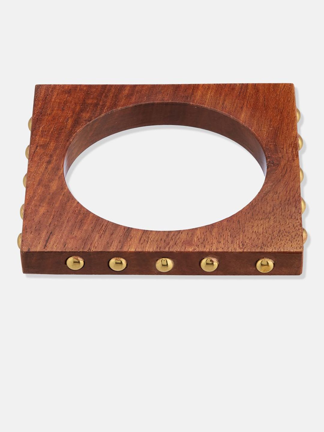 ATIBELLE Set of 4 Gold Plated Wooden Bangles