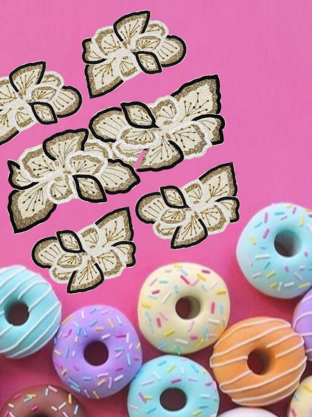 YWULY Beige & White 5 Pieces Floral Embellished Table Linen Set-picture-17