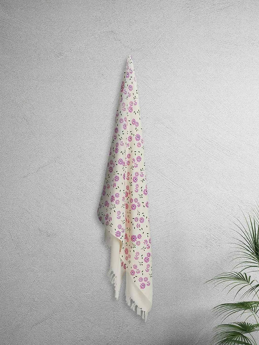 home expressions Purple & White 3 Pieces Cotton 150 GSM Towel Sets-image-10