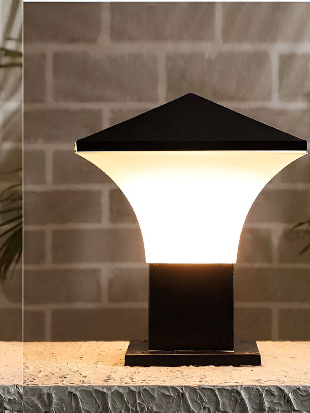 KINIS Black 2 Pieces Modern Shaped Weatherproof & Rust-Resistant Outdoor Pole Lamps-picture-46
