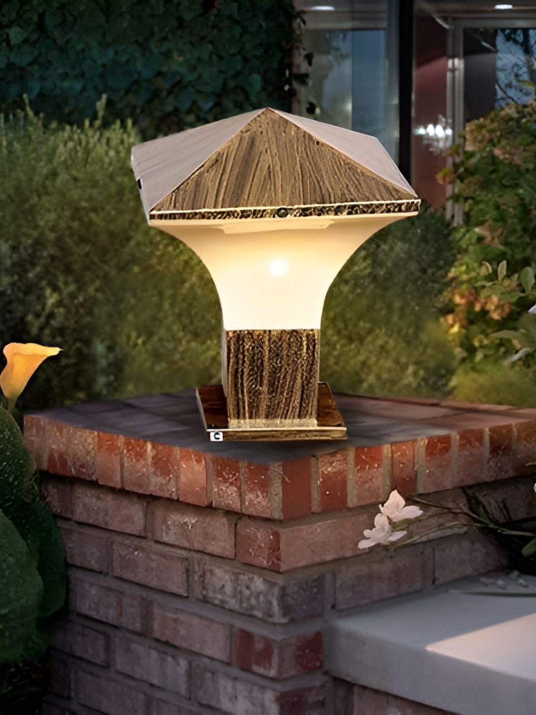 KINIS Gold-Toned Frustum Metal Garden Light Outdoor Lamp For Home & Office Entrance-picture-26