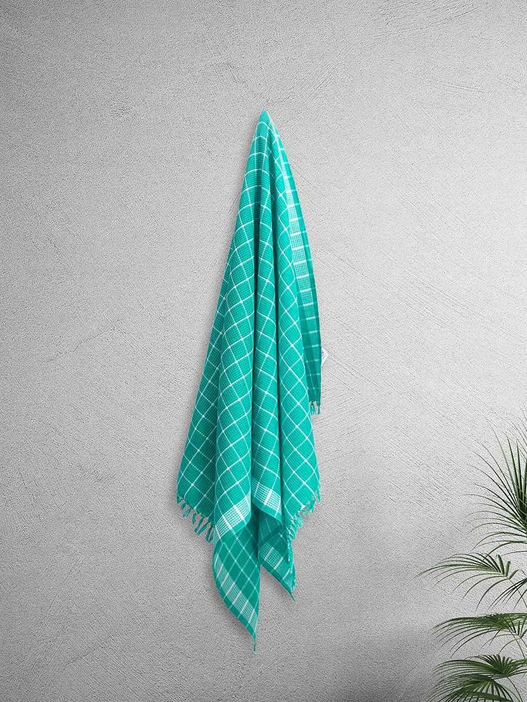 home expressions Green & White 3 Pieces Cotton 150 GSM Towel Sets-picture-15