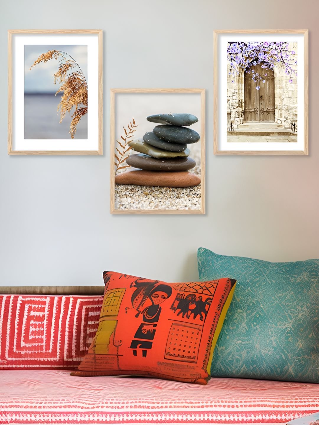 Kotart Brown & Purple 3 Pieces Wood Wall Arts-picture-18