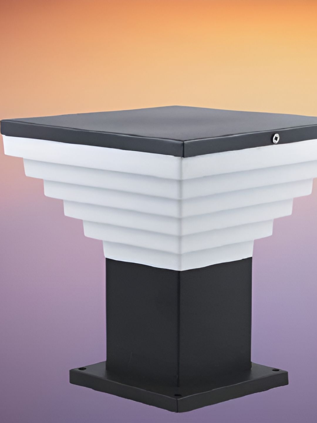 KINIS Black 2 Pieces Frustum Shaped Weatherproof & Rust-Resistant Outdoor Pole Lamps-image-49