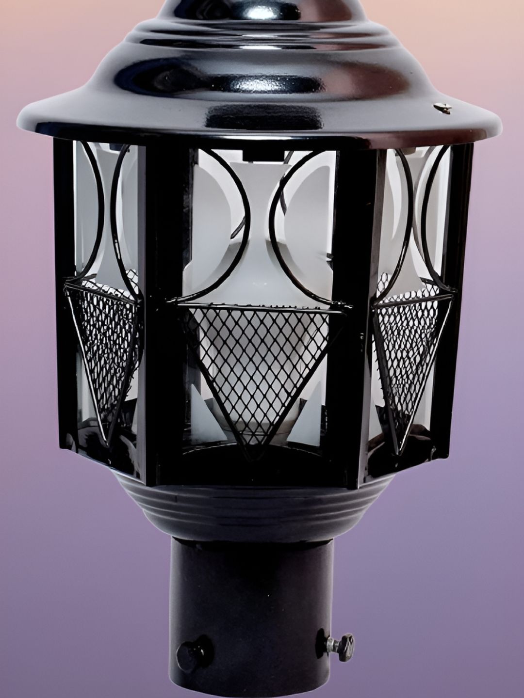 KINIS Black Frustum Shaped Weatherproof Outdoor Pole Lamp-picture-11