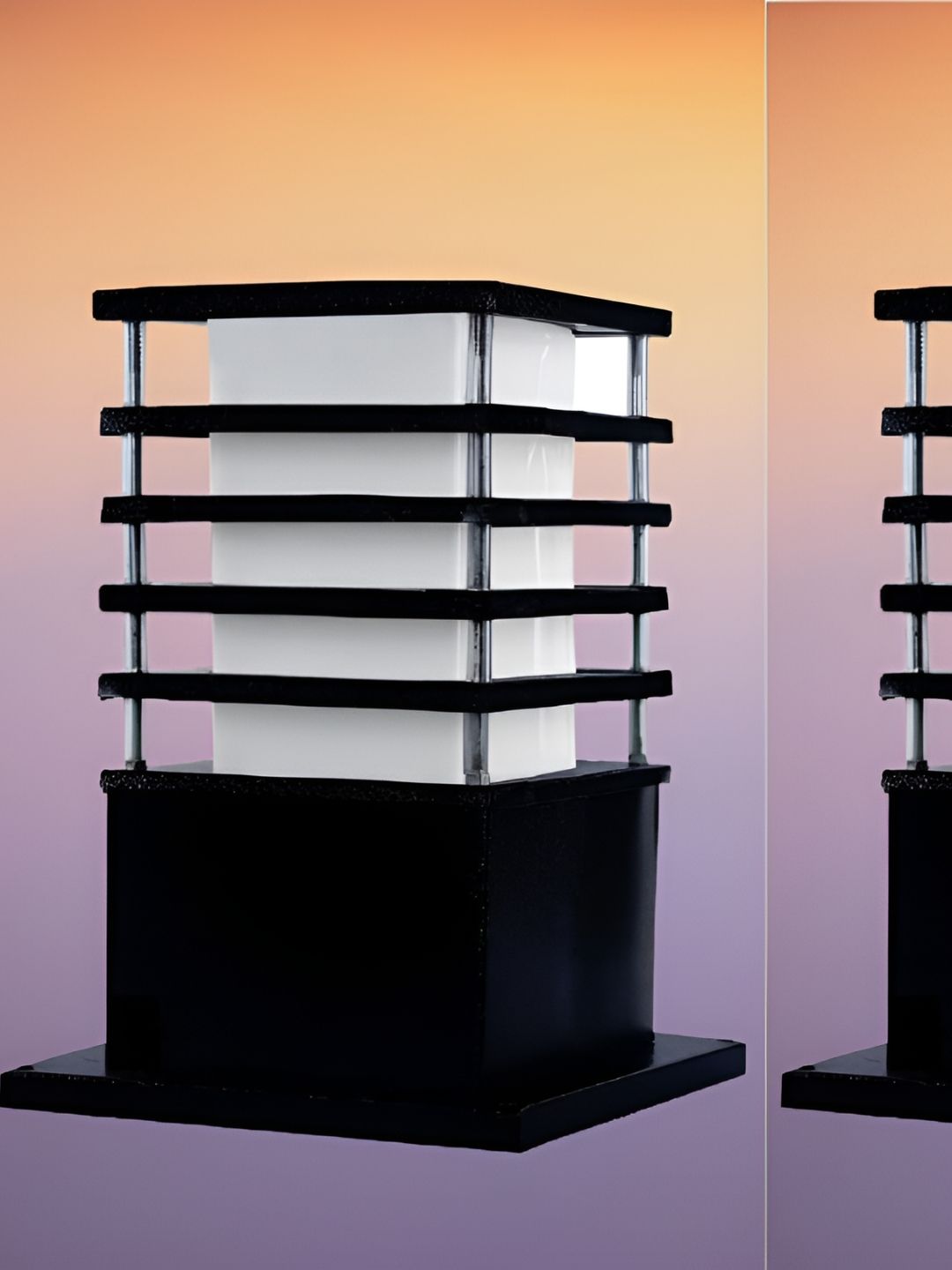 KINIS 2-Pieces Black Modern Shape Gate & Garden Light Outdoor Lamp-image-27