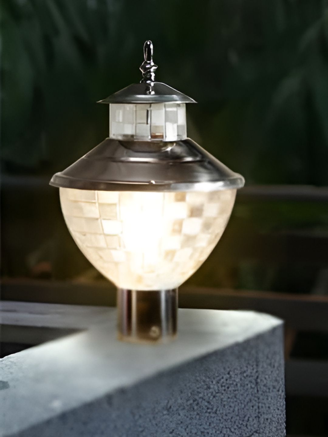 KINIS Transparent Modern Shaped Weatherproof & Rust-Resistant Outdoor Pole Lamp-picture-43