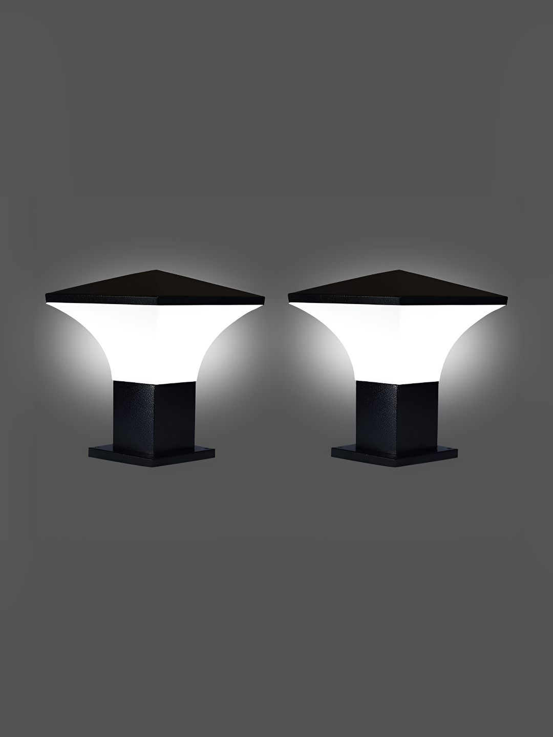 KINIS Black 2 Pieces Abstract Shaped Gate & Garden Light Outdoor Lamps-picture-45