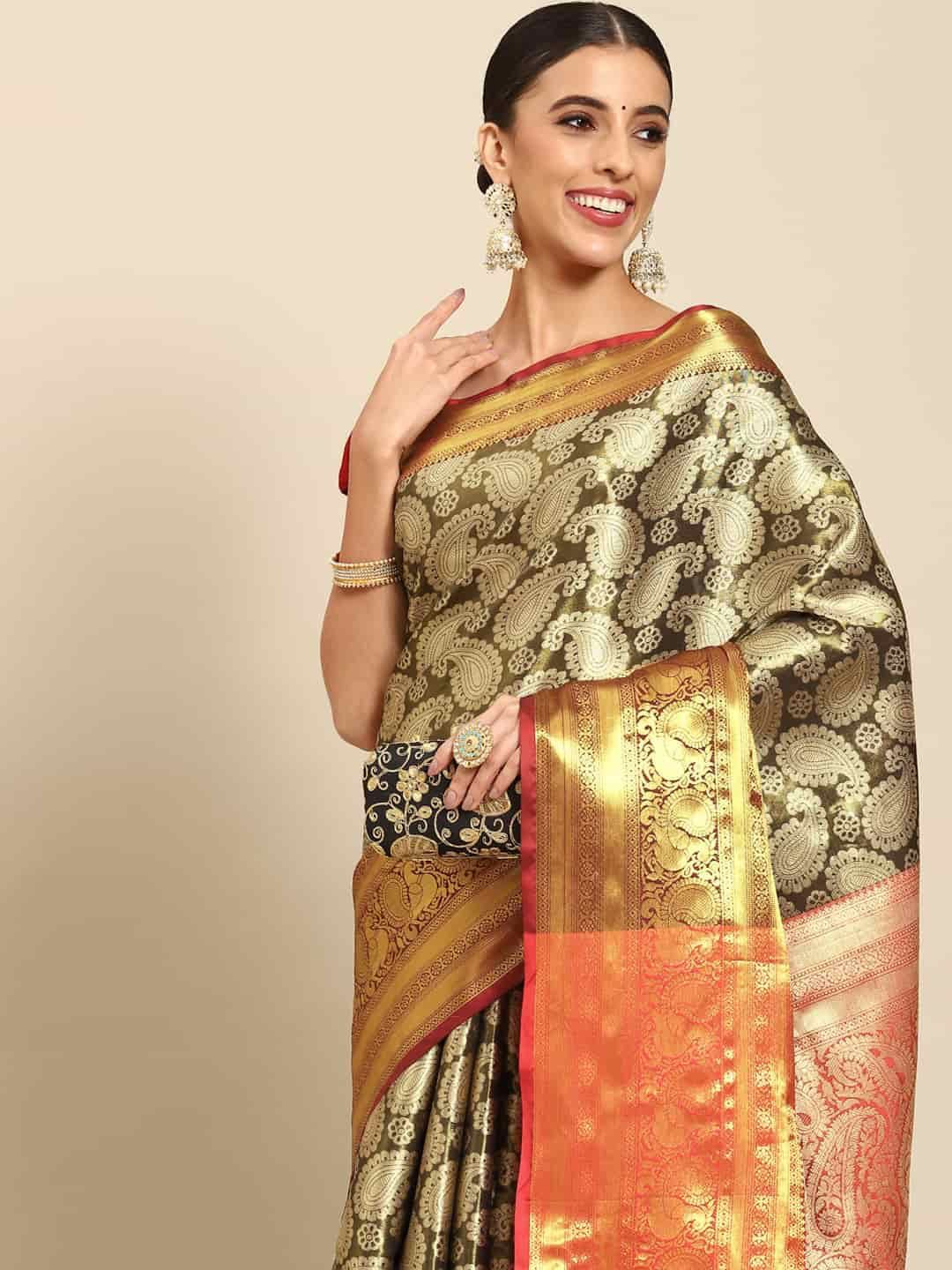 DIVASTRI Woven Design Zari Designer Banarasi Saree-picture-18