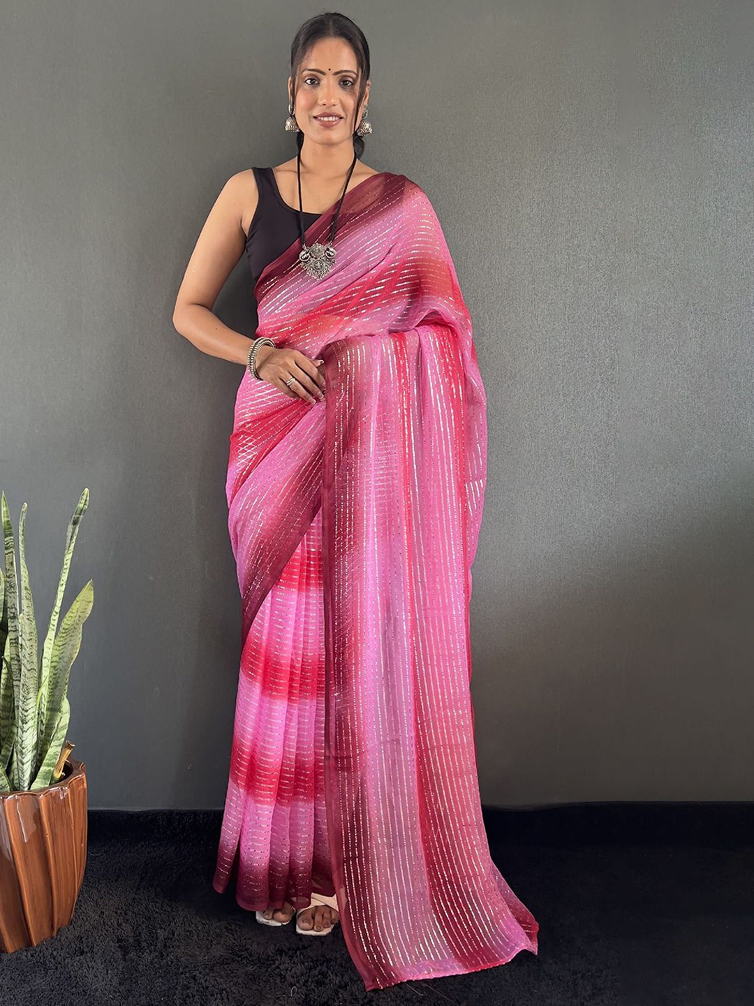 Mitera Tie and Dye Pure Georgette Saree-picture-15