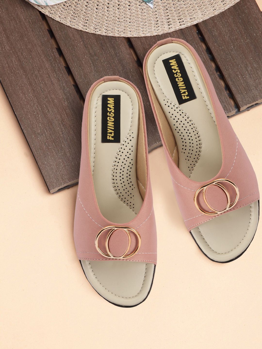 FLYING&SAM Women Embellished Ethnic Open Toe Flats-picture-36