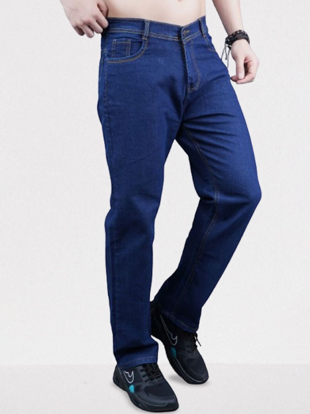 Metronaut Men Classic Relaxed Fit Mid-Rise Stretchable Jeans-picture-19