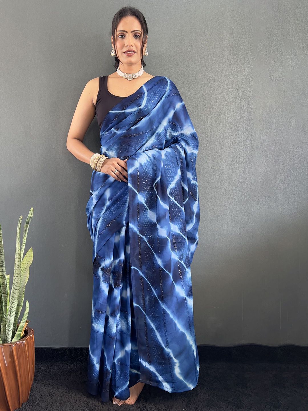 Mitera Leheriya Pure Georgette Leheriya Saree-picture-16