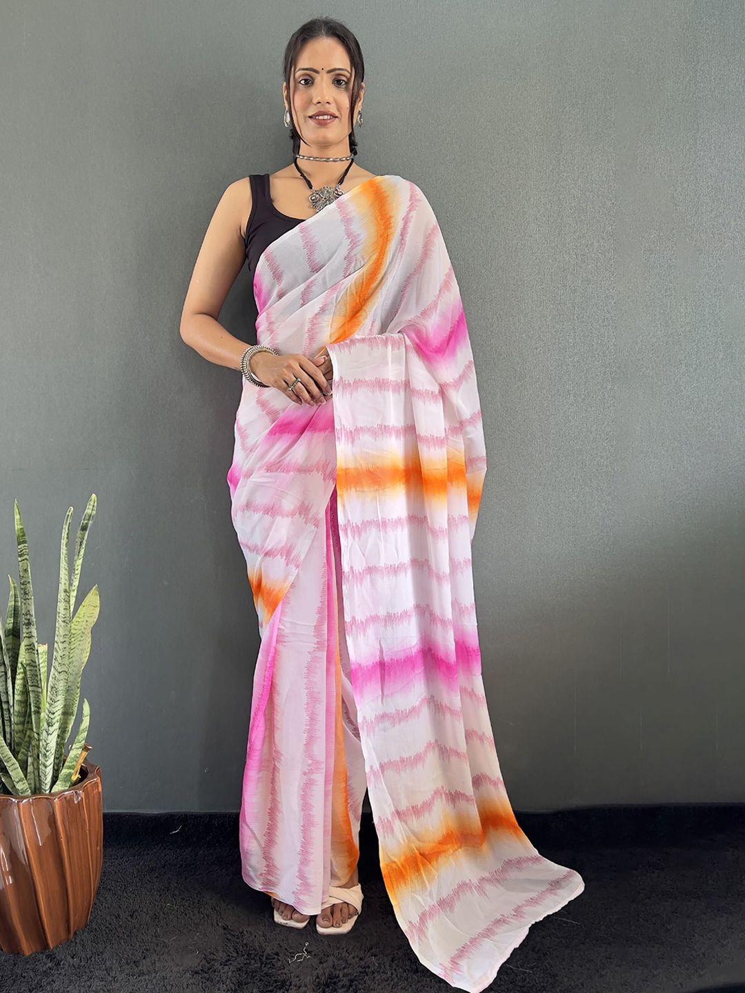 Mitera Tie and Dye Ready to Wear Saree-picture-36