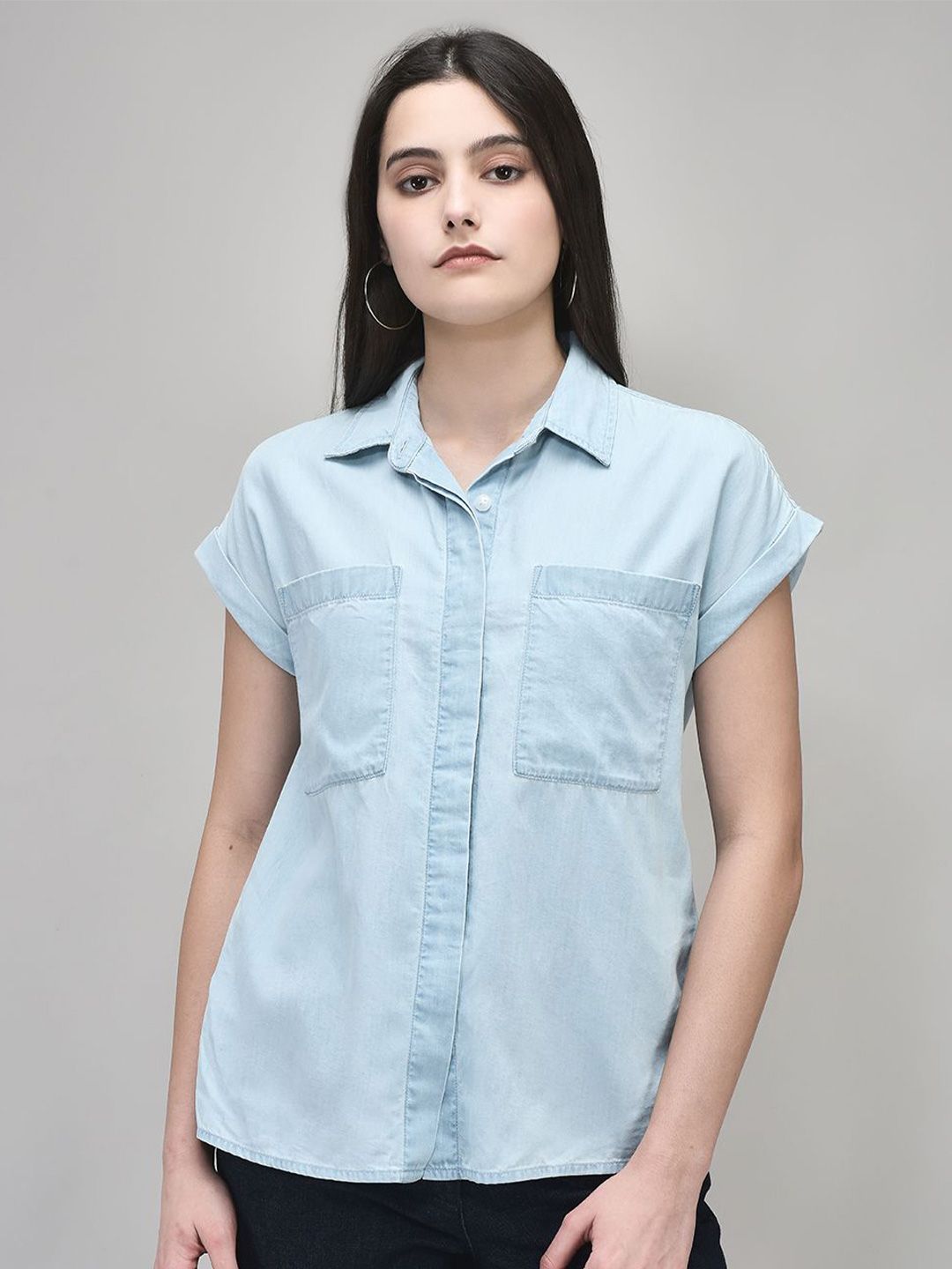 Woodland Women Shirt Collar Casual Shirt Style Top-picture-39