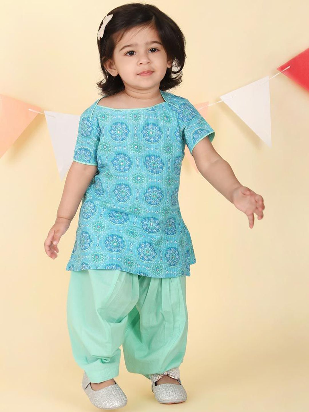 Fabindia Girls Ethnic Motifs Printed Kurta with Salwar-picture-32