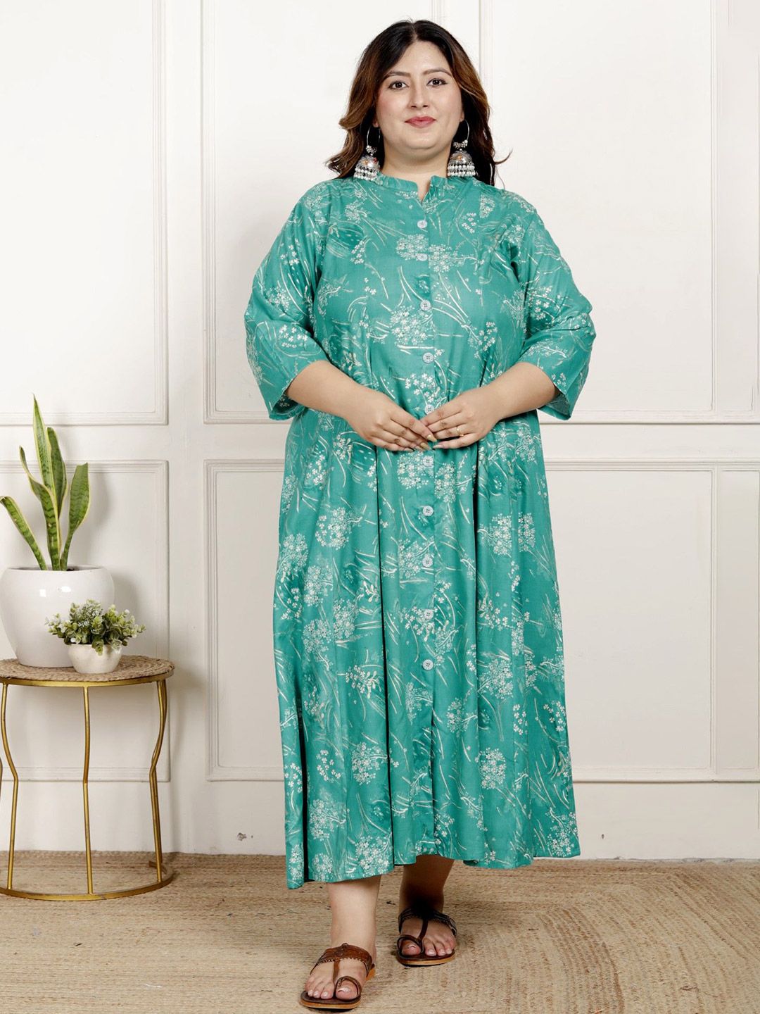 Swasti Ethnic Motifs Print Maxi Dress-picture-17