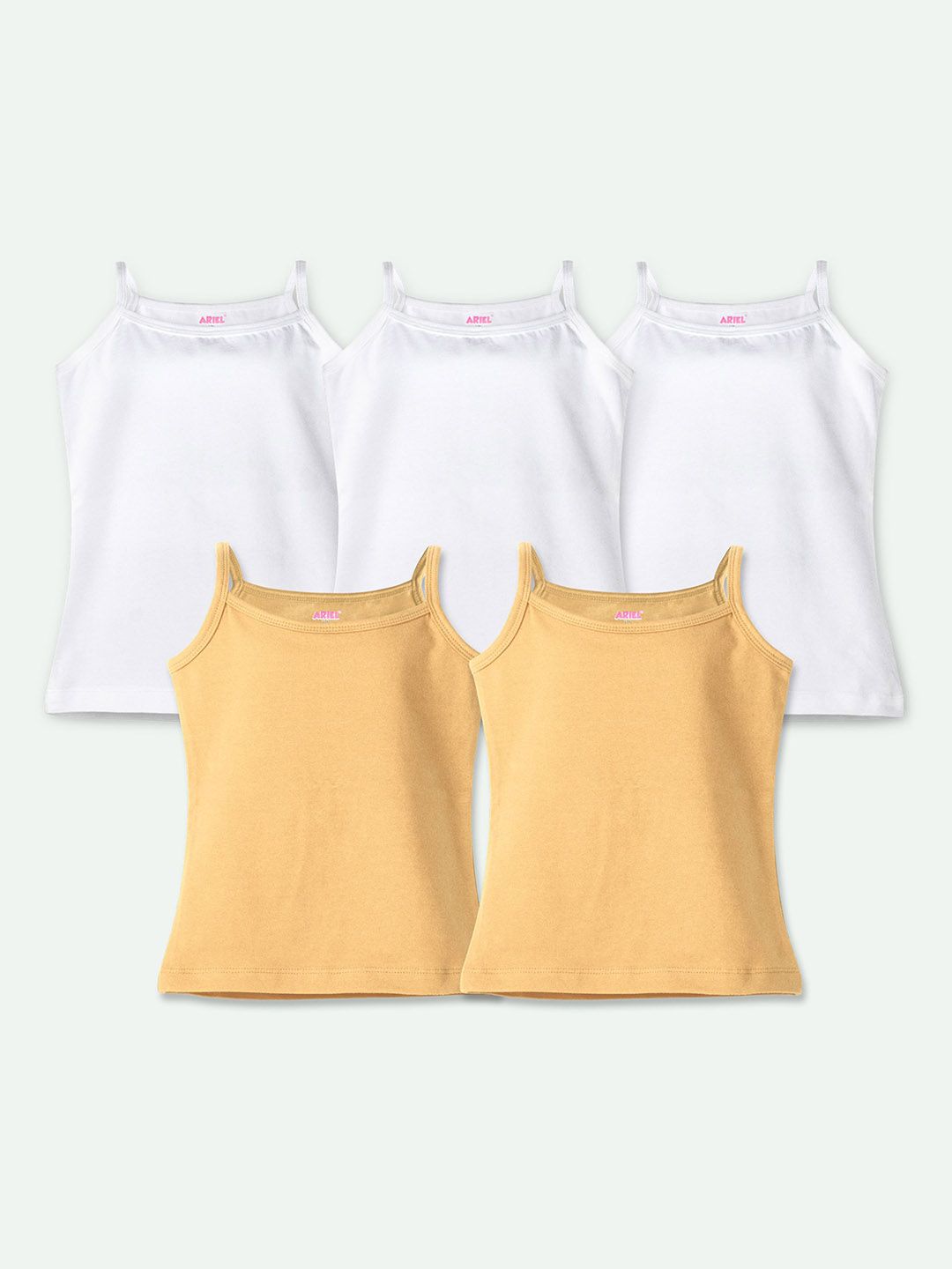ariel Kids Girls Pack Of 5 Camisoles-picture-15