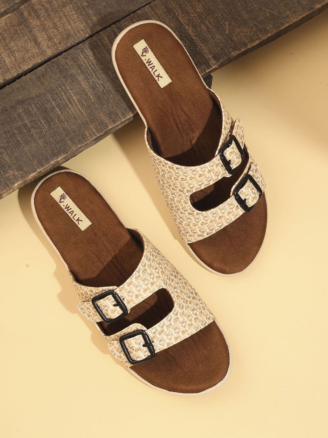 V-WALK Women Open Toe Flats with Buckles-picture-24