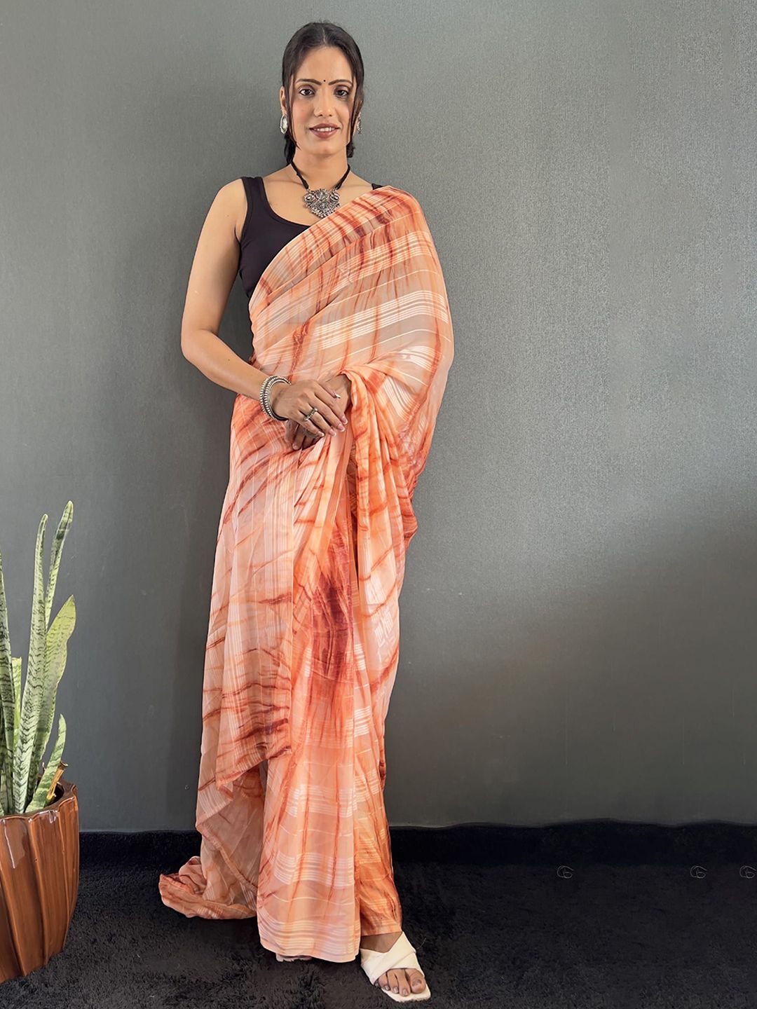 Mitera Tie and Dye Pure Georgette Saree-picture-29