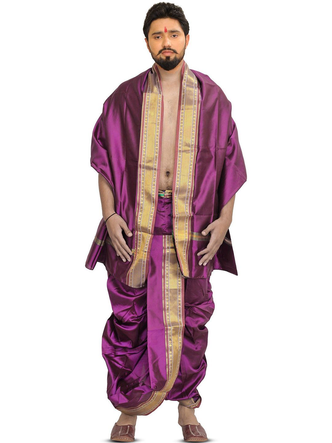 Exotic India Men Solid Dhoti and Veshti Set-picture-24