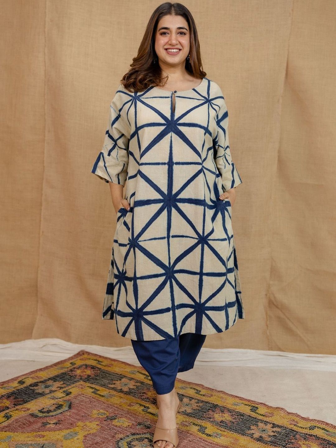 THE INDIAN ETHNIC CO Women Loose Fit Cotton Salwar-picture-24