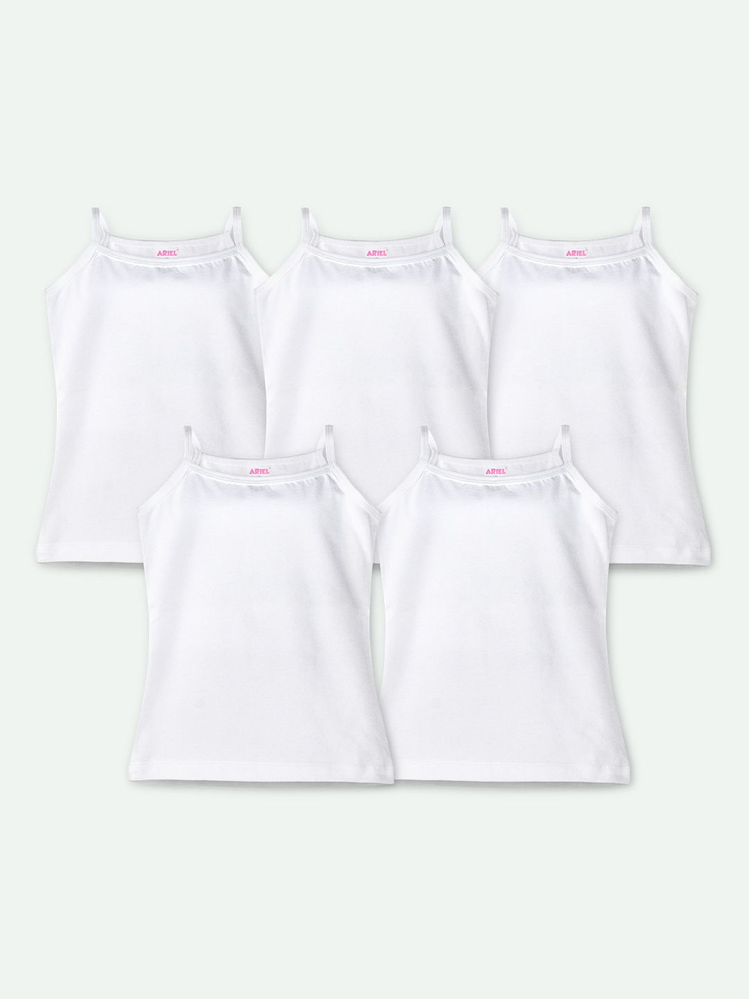 ariel Kids Girls Pack Of 5 Camisoles-picture-34