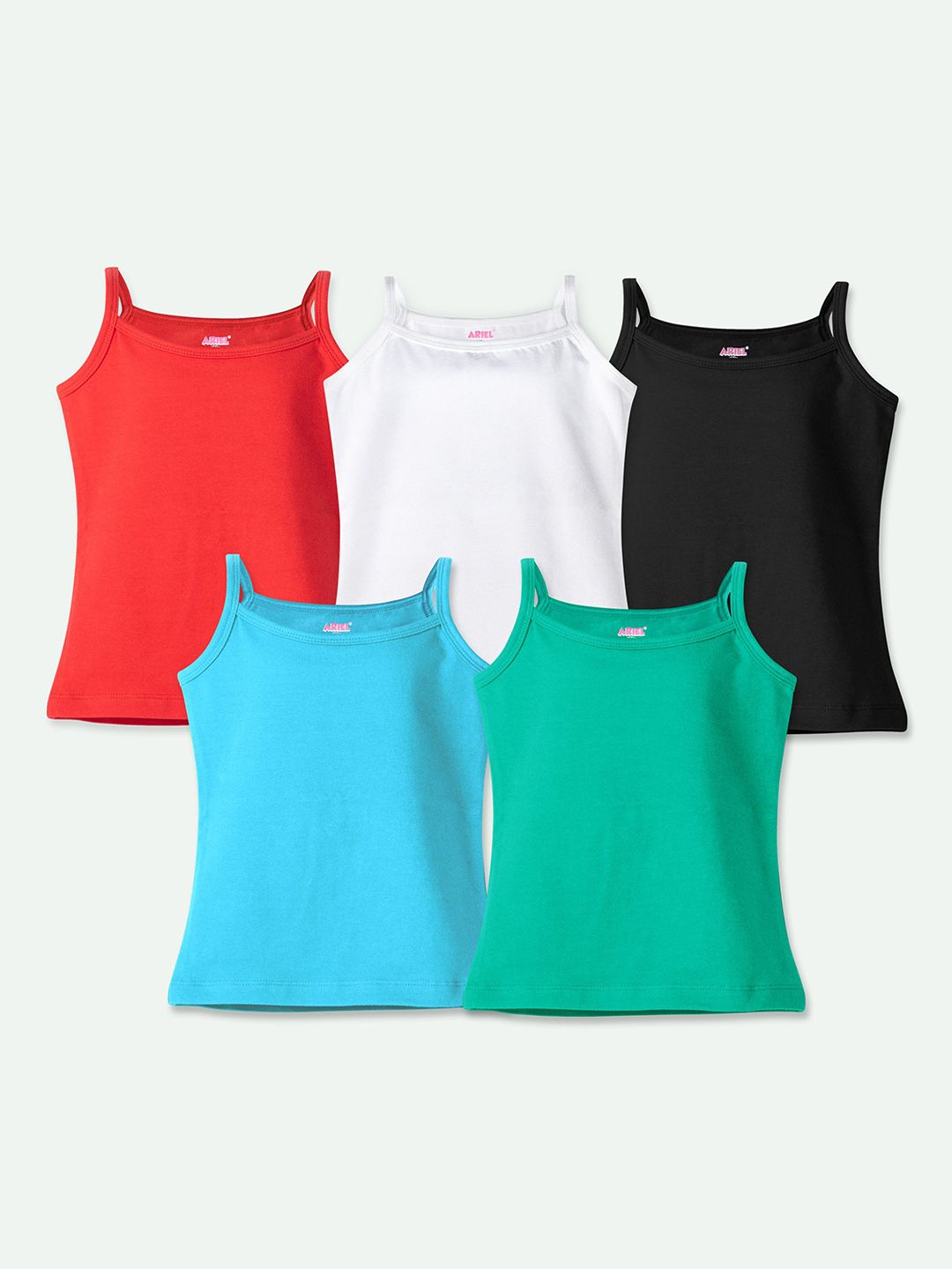 ariel Girls Pack Of 5 Camisoles-picture-13