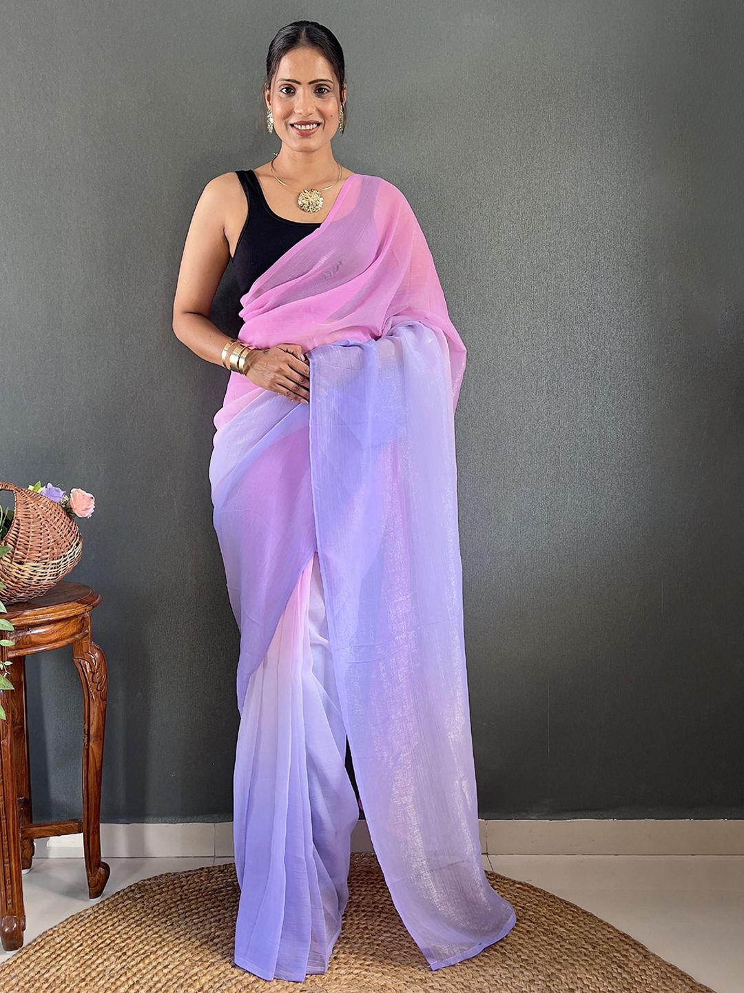 Mitera Dyed Ombre Pure Georgette Saree-picture-13