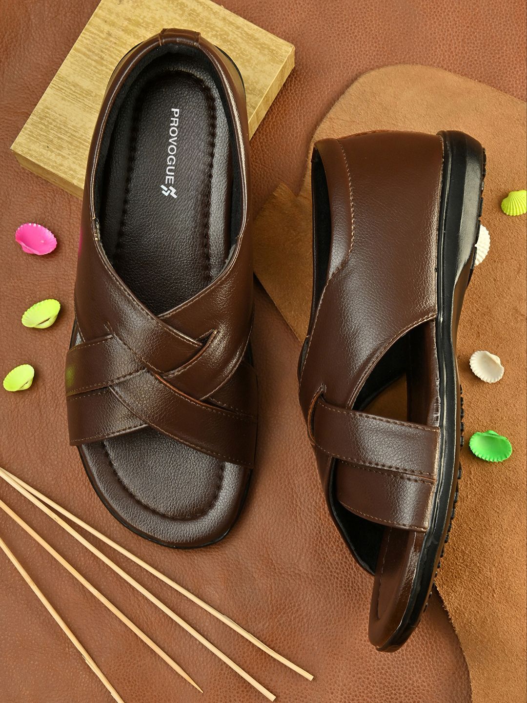 Provogue Men Slip-On Comfort Regular Sandals-image-7
