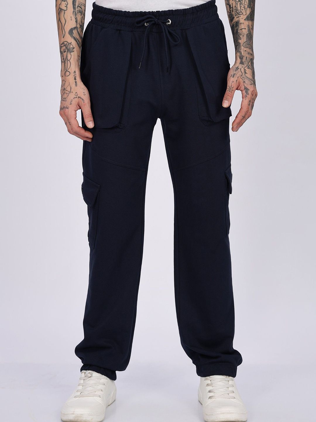 Eszett Men Solid Mid-Rise Casual Cargos-picture-19